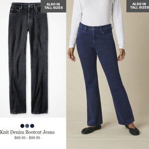 Coldwater Creek* Bootcut 6 Black stretch knit denim mid-rise* Like New